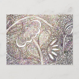 Postal Intricate White Lace Floral Design