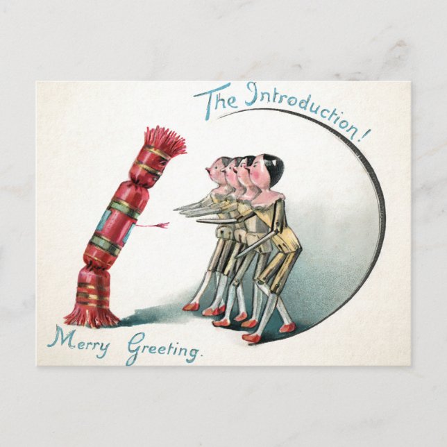 Postal Introducción a las muñecas victorianas de madera (Anverso)