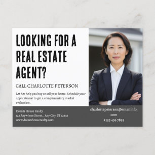 Postal Introducción al agente inmobiliario Agricultura de