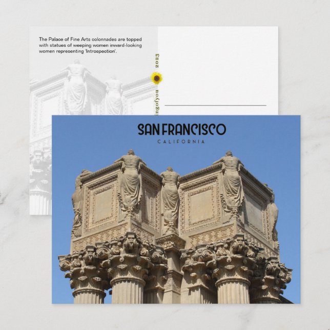 Postal 'Introspección', El Palacio de las Bellas Artes, C (Anverso / Reverso)