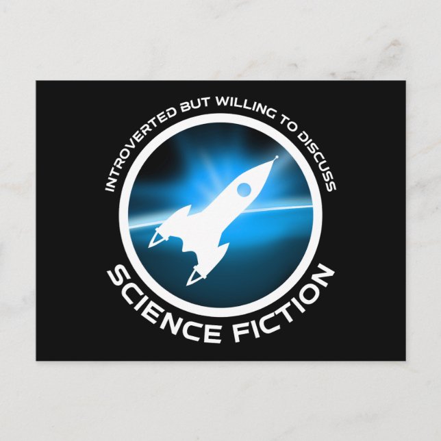 Postal Introvertido Pero Dispuesto A Discutir La Ciencia  (Anverso)