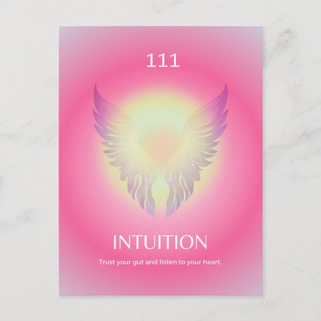 Postal Intuición Angel Number Aura 111 (Anverso)
