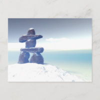Postal inukshuk de invierno
