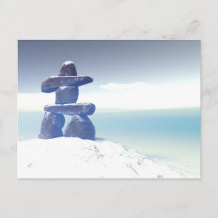 Postal inukshuk de invierno