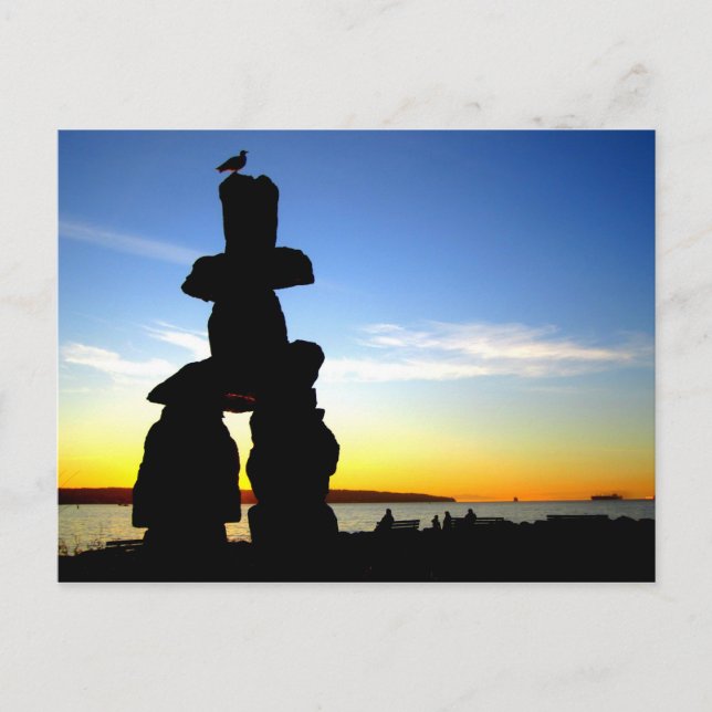 Postal Inukshuk, Vancouver, Columbia Británica, Canadá (Anverso)