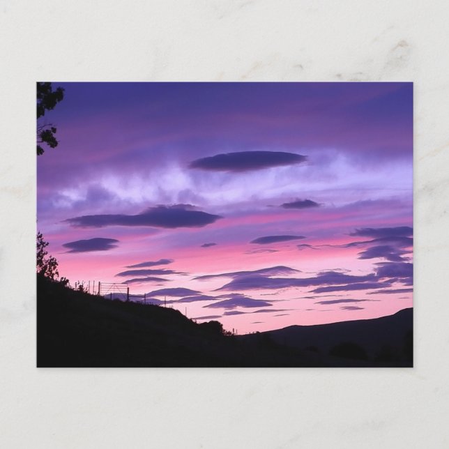 Postal Invasión Alien Atardecer  (Anverso)