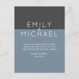 Postal Invasión de Boda moderna de acero al presupuesto a