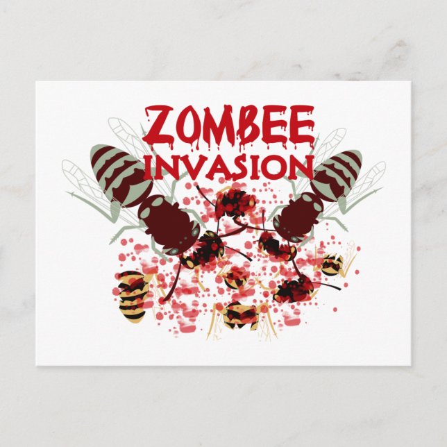Postal Invasión De Los Zombeos (Anverso)