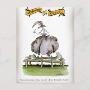 Postal Invención de retretes portátiles de Love Yorkshire