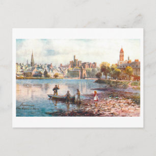 Postal Inverness antiguo, Escocia,