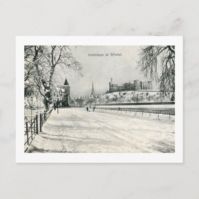 Postal Inverness, Escocia, En Invierno De 1913 (Anverso)