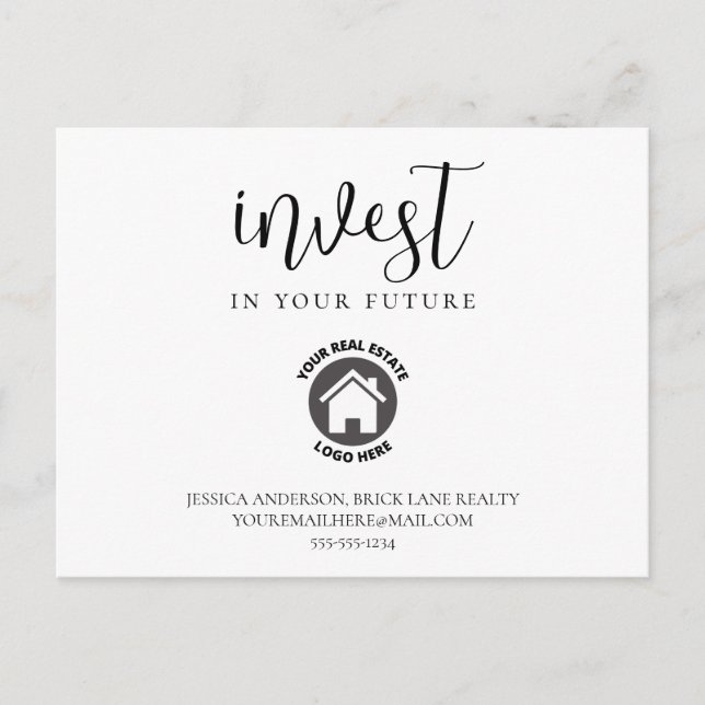 Postal Invertir en su futura agricultura inmobiliario (Anverso)