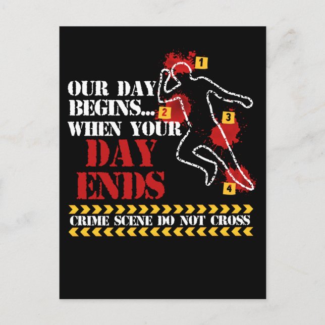 Postal Investigación científica forense detective de crím (Anverso)