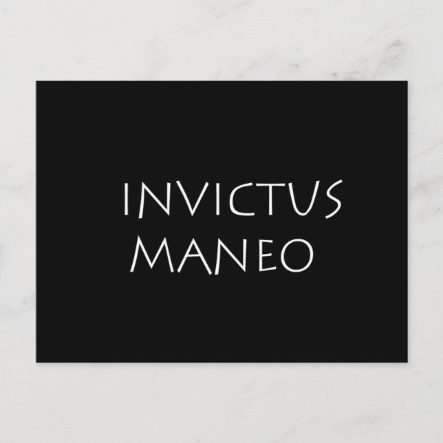 Postal Invictus maneo (Anverso)