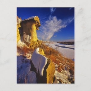 Postal Invierno a lo largo del río Misuri cerca