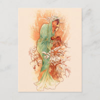 Invierno - Alphonse Mucha Art Nouveau