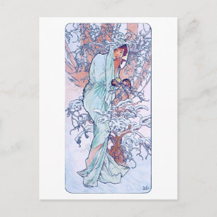 Postal Invierno (Cuatro Estaciones), Alphonse Mucha
