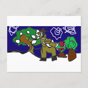 Postal Invierno de amor a los venados