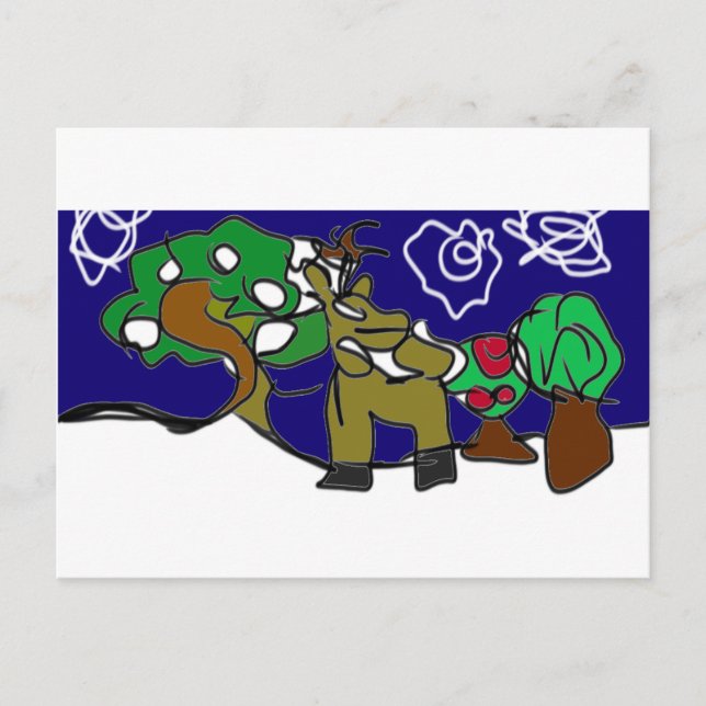 Postal Invierno de amor a los venados (Anverso)