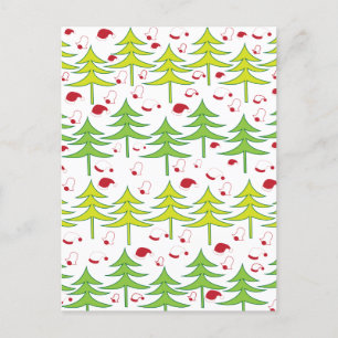 Postal Invierno de Árbol de Navidad