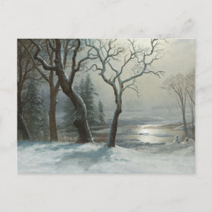Postal Invierno de Bierstadt en pintura yosemite