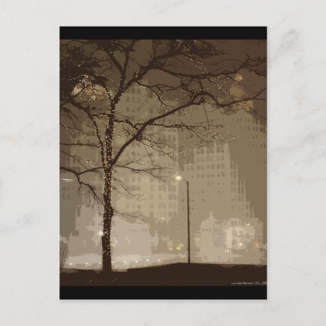 Postal Invierno de Chicago (Anverso)