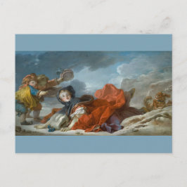 Postal Invierno de Jean-Honore Fragonard