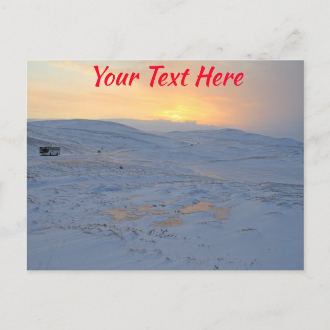 Postal Invierno de Noruega personalizable (Anverso)