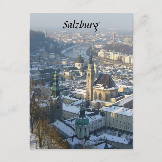 Postal invierno de Salzburgo (Anverso)