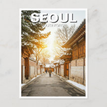 Invierno de Seúl Bukchon en Corea del Sur