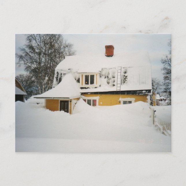 Postal Invierno de Suecia (Anverso)