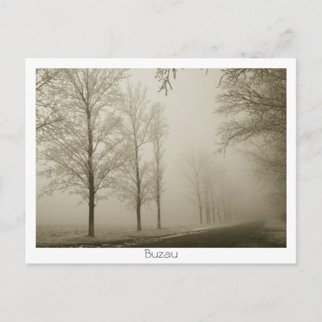 Postal Invierno en Buzau (Anverso)