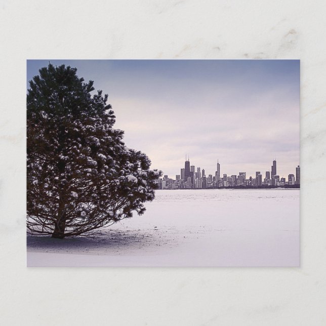 Postal Invierno en Chicago (Anverso)