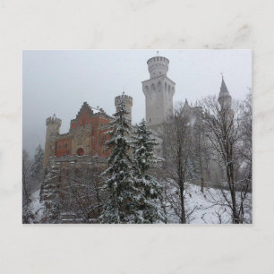 Postal Invierno en el Castillo de Neuschwanstein