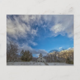 Postal Invierno en el faro de Mission Point