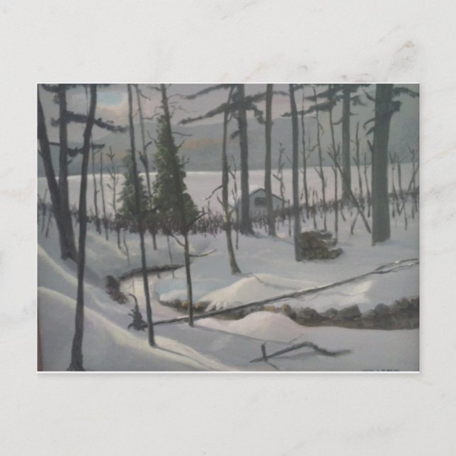Postal invierno en el lago (Anverso)