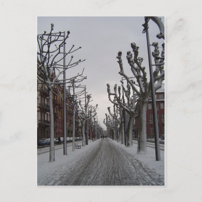 Postal Invierno en Estrasburgo (Anverso)