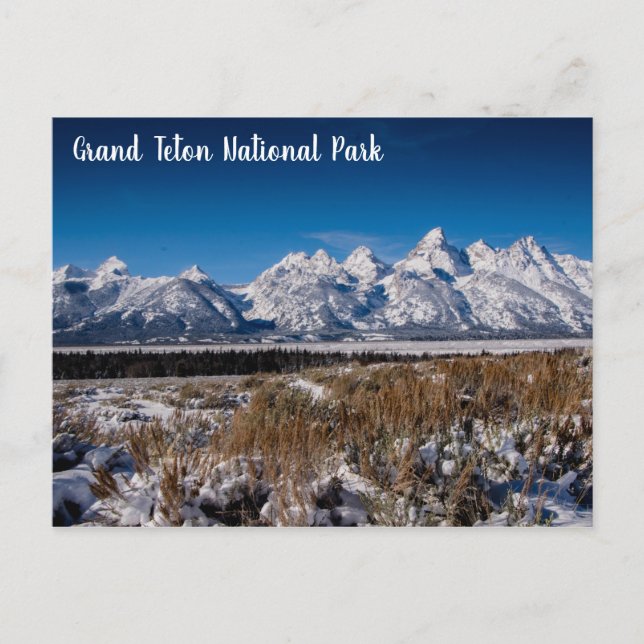 Postal Invierno en Grand Teton NP (Anverso)