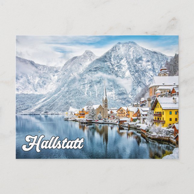 Postal Invierno En Hallstatt, Austria (Anverso)