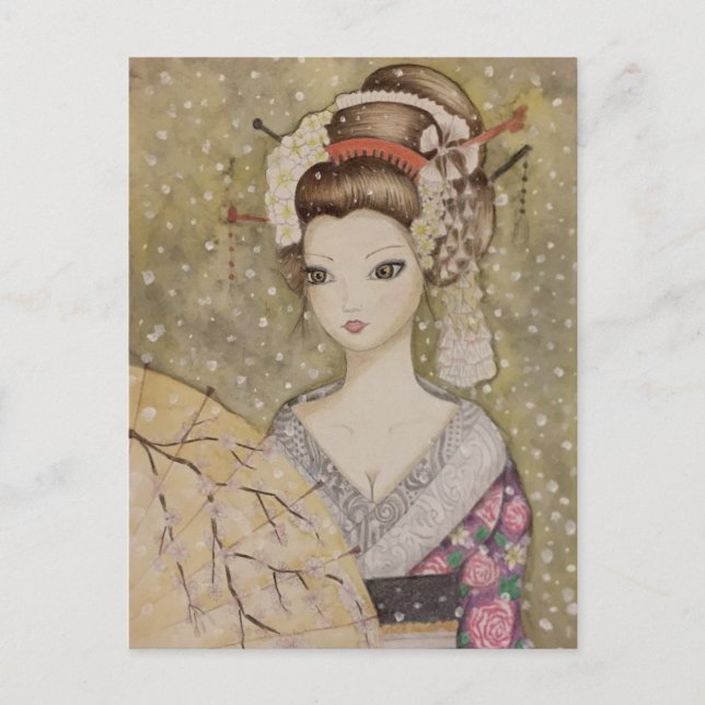 Postal Invierno en Kioto (Anverso)