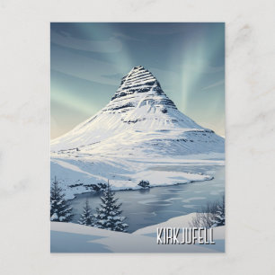 Postal Invierno en Kirkjufall, Islandia Travel