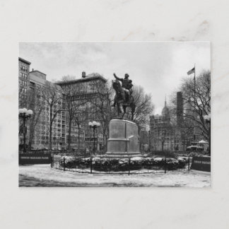 Postal Invierno en la Union Square 2001 de Nueva York