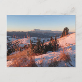 Postal Invierno en las montañas Pieniny