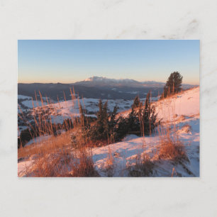 Postal Invierno en las montañas Pieniny