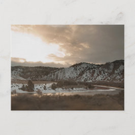 Postal Invierno en las rocas