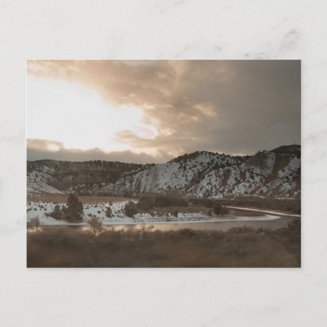 Postal Invierno en las rocas (Anverso)