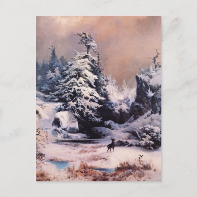 Postal Invierno en las rocas - 1867 (Anverso)