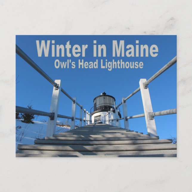 Postal Invierno en Maine (Anverso)