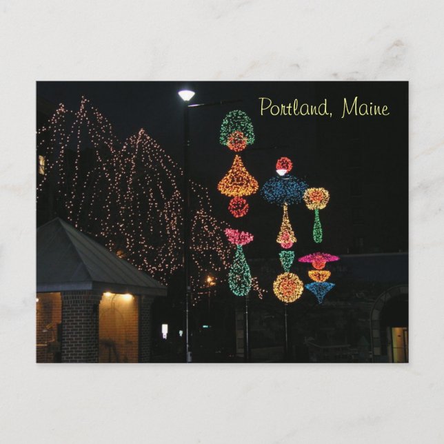 Postal Invierno en Portland, Maine (Anverso)