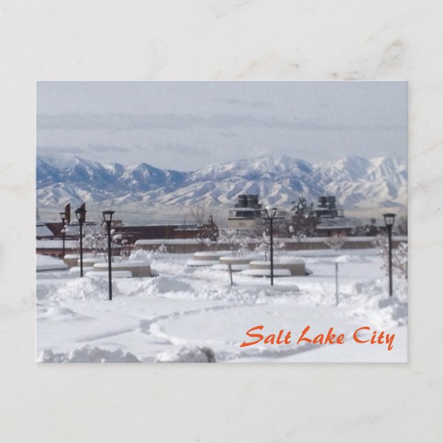 Postal Invierno en Salt Lake City (Anverso)
